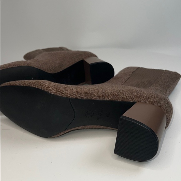 🤎NWT WOMENS VIVAIA ROUND TOE CHUNKY HEELED BOOTS IN BROWN SIZE 40 - Picture 15 of 15